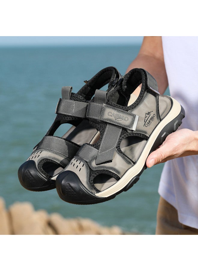 CARTELO Baotou Sandals For Men, Summer Breathable Comfortable Beach Sandals, Pig Cage Shoes, Wading Sandals, Versatile Outdoor Men's Sandals - Image 3