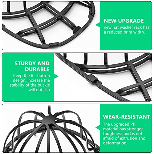 Coopache 4 Pack Hat Washer for Baseball Cap Washer Cage for Washing Machine,Ball Cap Washing Frame Hat Cleaner Holder Protector for Dishwasher - Image 4