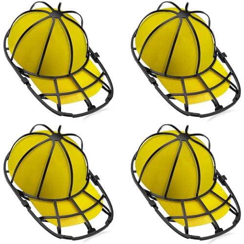 Coopache 4 Pack Hat Washer for Baseball Cap Washer Cage for Washing Machine,Ball Cap Washing Frame Hat Cleaner Holder Protector for Dishwasher - Image 1