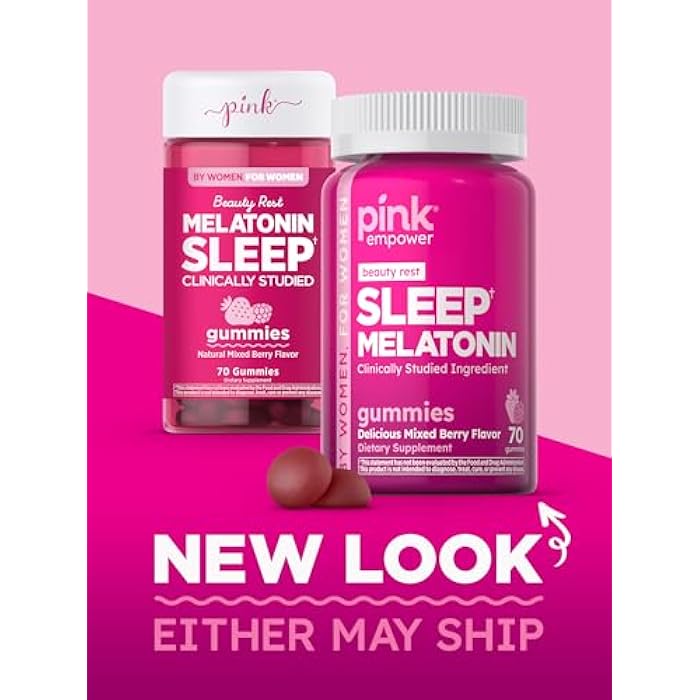 PINK Melatonin Gummies 10mg | Max Potency | Mixed Berry Flavor | Vegan, Non-GMO & Gluten Free Supplement - Image 3
