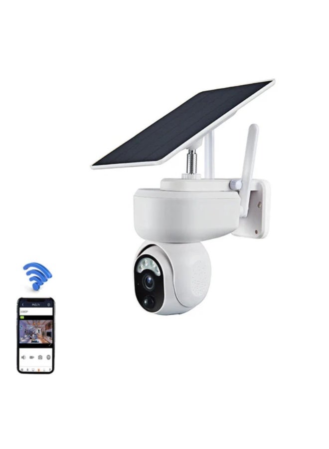 Crony RBX-S30 Low Power WiFi Solar Camera - 2MP 1080P Outdoor Security Light with PIR Human Detection, IP66 Weatherproof, Color Night Vision, Auto Motion Tracking, Two-Way Audio, Smart Alerts, Cloud/TF Card Storage, Solar Powered for 24/7 Surveillance - Image 1