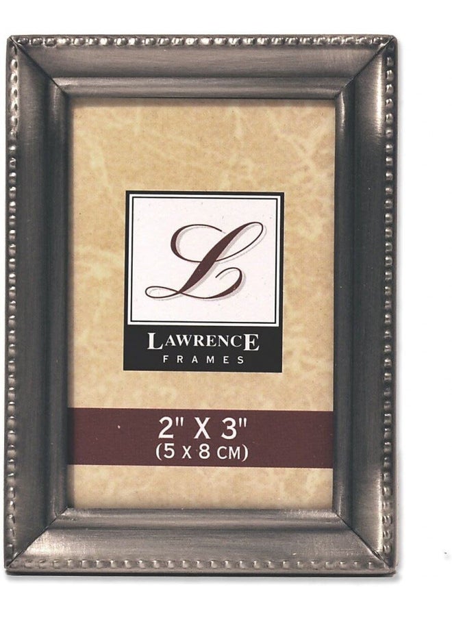 Lawrence Frames Lawrence Frames Bead Border Design, 2.5x3.5, Pewter  - Image 2