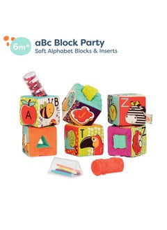 B. Toys Soft Fabric Building Blocks For Toddlers Educational Alphabet Blocks With Textured Shapes Stack & Play Abc Blocks For 6 Months+  - Image 5
