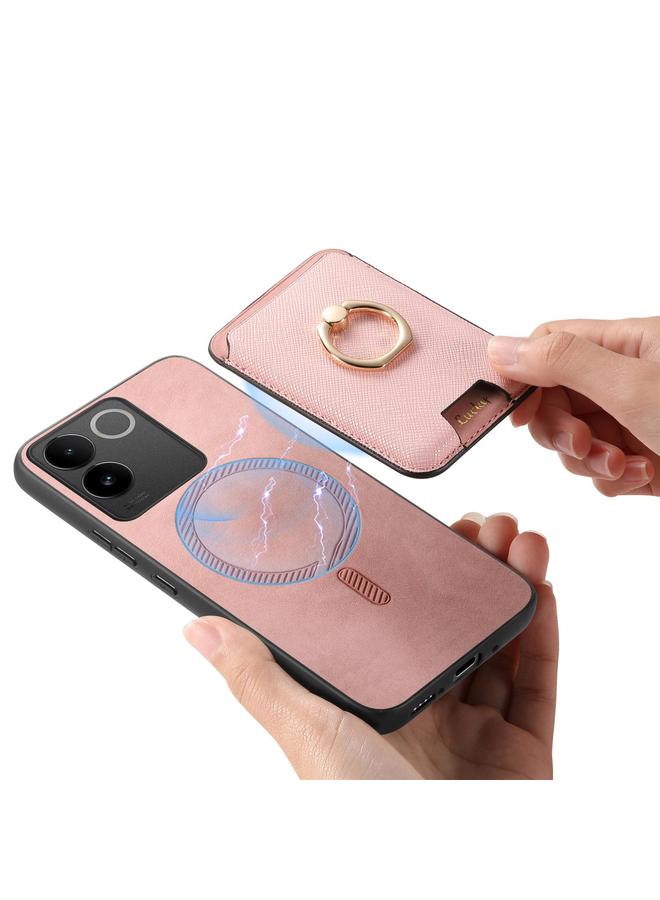 إيروريكس جراب لهاتف vivo iQOO Neo9 /9 Pro 5G جراب جلدي بتصميم متقاطع عتيق مع حلقة رأسية وحقيبة بطاقات MagSafe - Image 5