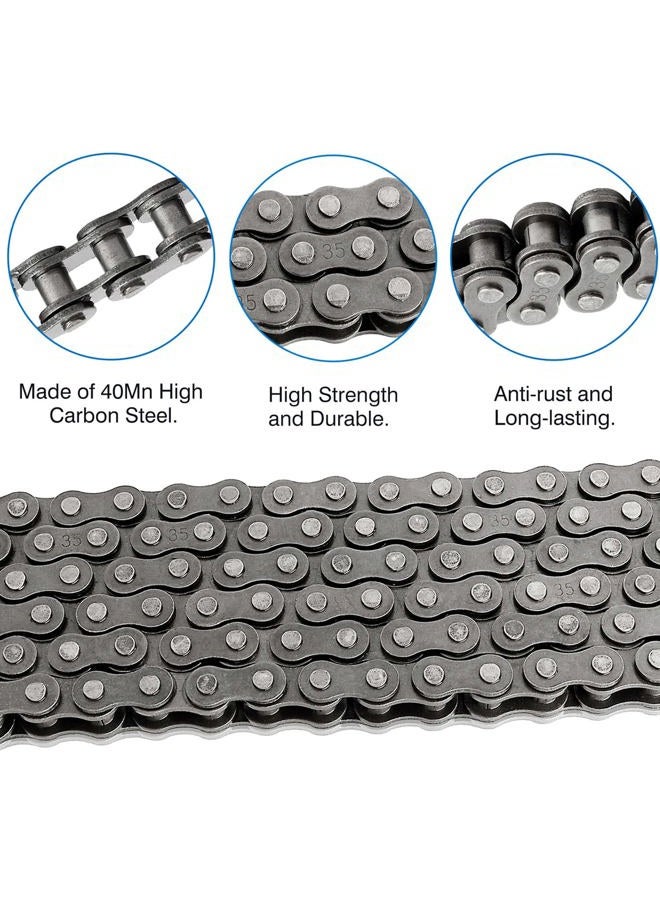 Belleone #35 Roller Chain 10 Feet -320 Links #35 Chain with Chain Breaker & 5 Connecting Links for Go Karts, Motorcycles, Mini Bikes, Bycicles, Other Home and Industrial Machinery - Image 3