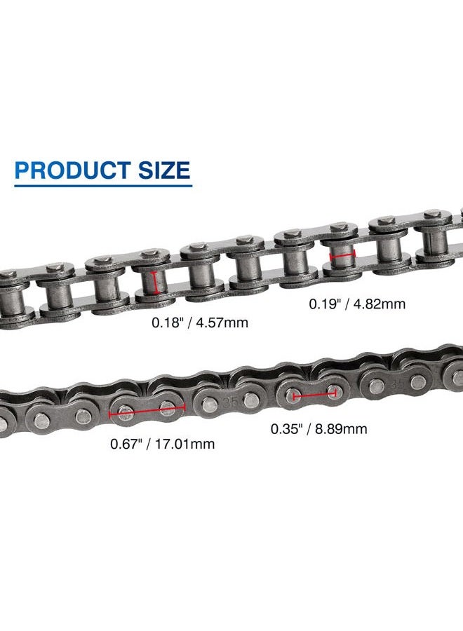 Belleone #35 Roller Chain 10 Feet -320 Links #35 Chain with Chain Breaker & 5 Connecting Links for Go Karts, Motorcycles, Mini Bikes, Bycicles, Other Home and Industrial Machinery - Image 4