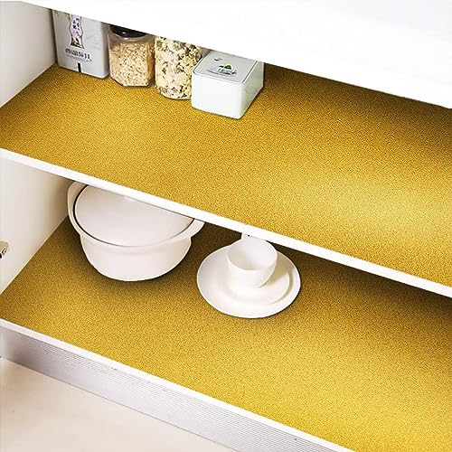 SUNBIRD Kitchen Oil Proof Sticker Waterproof Wallpaper Aluminum foil Stickers Contact Paper, Self-Adhesive Backsplash Heat Resistant Sheet for Kitchen (12 X 48 Inch, Solid Gold) - Image 3
