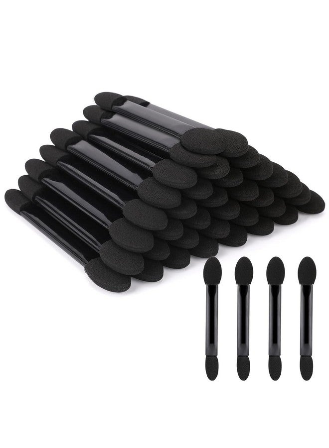 AKOAK 20 Pieces Sponge Eyeshadow Brush Black Double Headed Eyeshadow Applicator Disposable Makeup Brush Suitable For Professional Or Home Use - Image 1