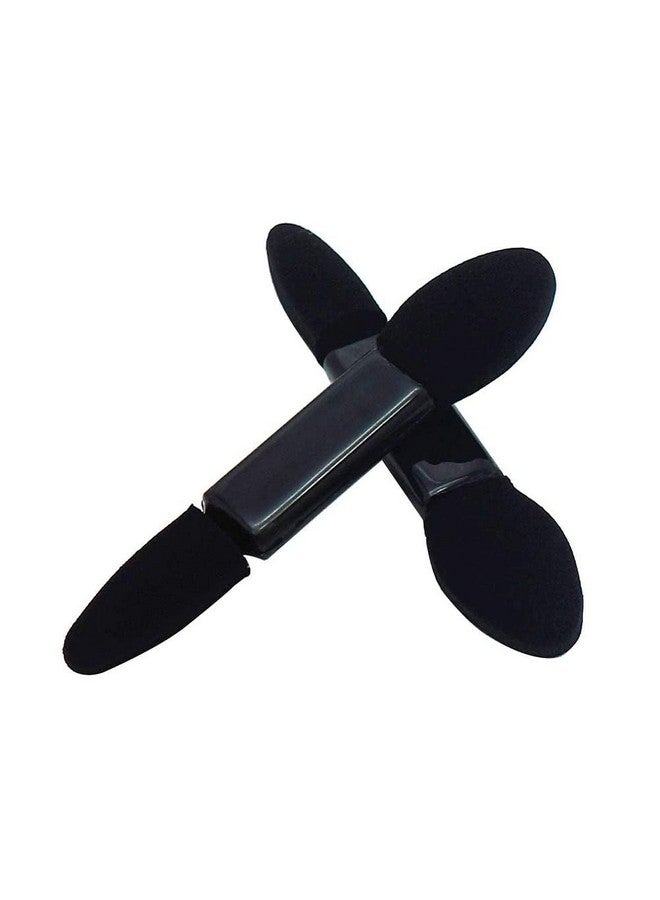 AKOAK 20 Pieces Sponge Eyeshadow Brush Black Double Headed Eyeshadow Applicator Disposable Makeup Brush Suitable For Professional Or Home Use - Image 2