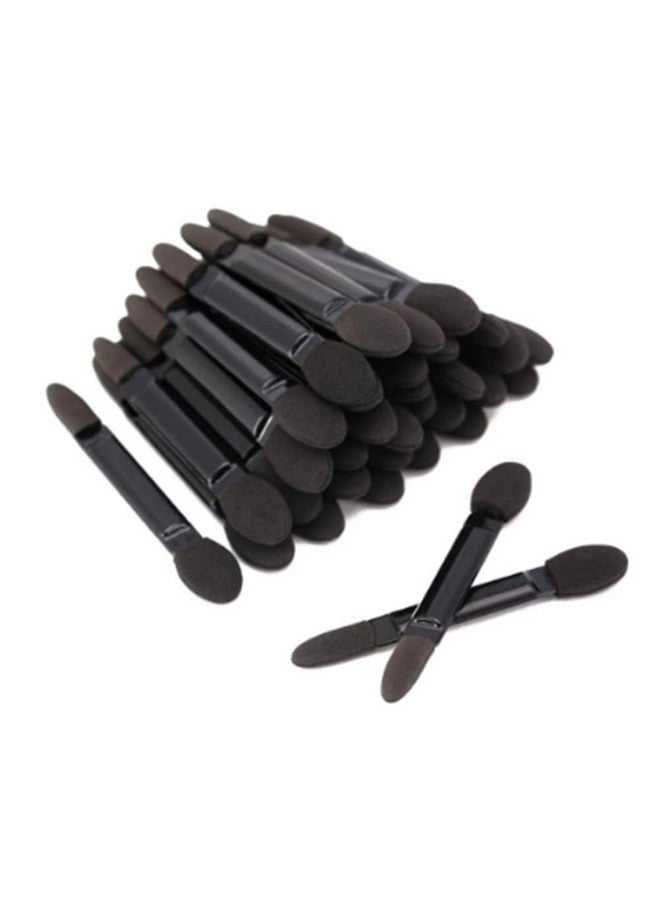 AKOAK 20 Pieces Sponge Eyeshadow Brush Black Double Headed Eyeshadow Applicator Disposable Makeup Brush Suitable For Professional Or Home Use - Image 3