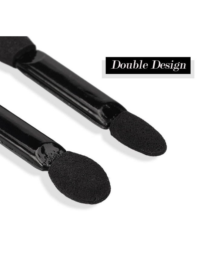 AKOAK 20 Pieces Sponge Eyeshadow Brush Black Double Headed Eyeshadow Applicator Disposable Makeup Brush Suitable For Professional Or Home Use - Image 5