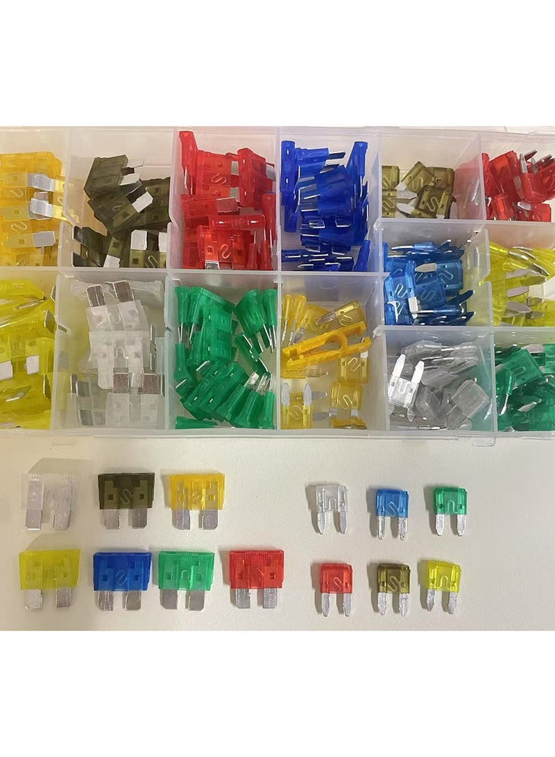 Automotive Car Fuses Kit 220pcs Auto Blade Fuse Assortment Set Standard And Mini Car Boat Truck SUV Automotive Replacement Fuses - Image 1