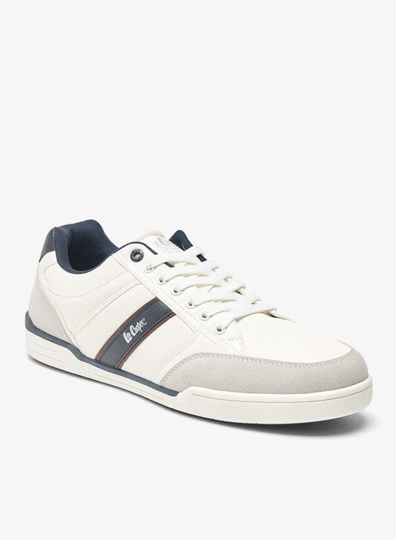 Lee Cooper Men's Logo Detail Sneakers with Lace-Up Closure - Image 3