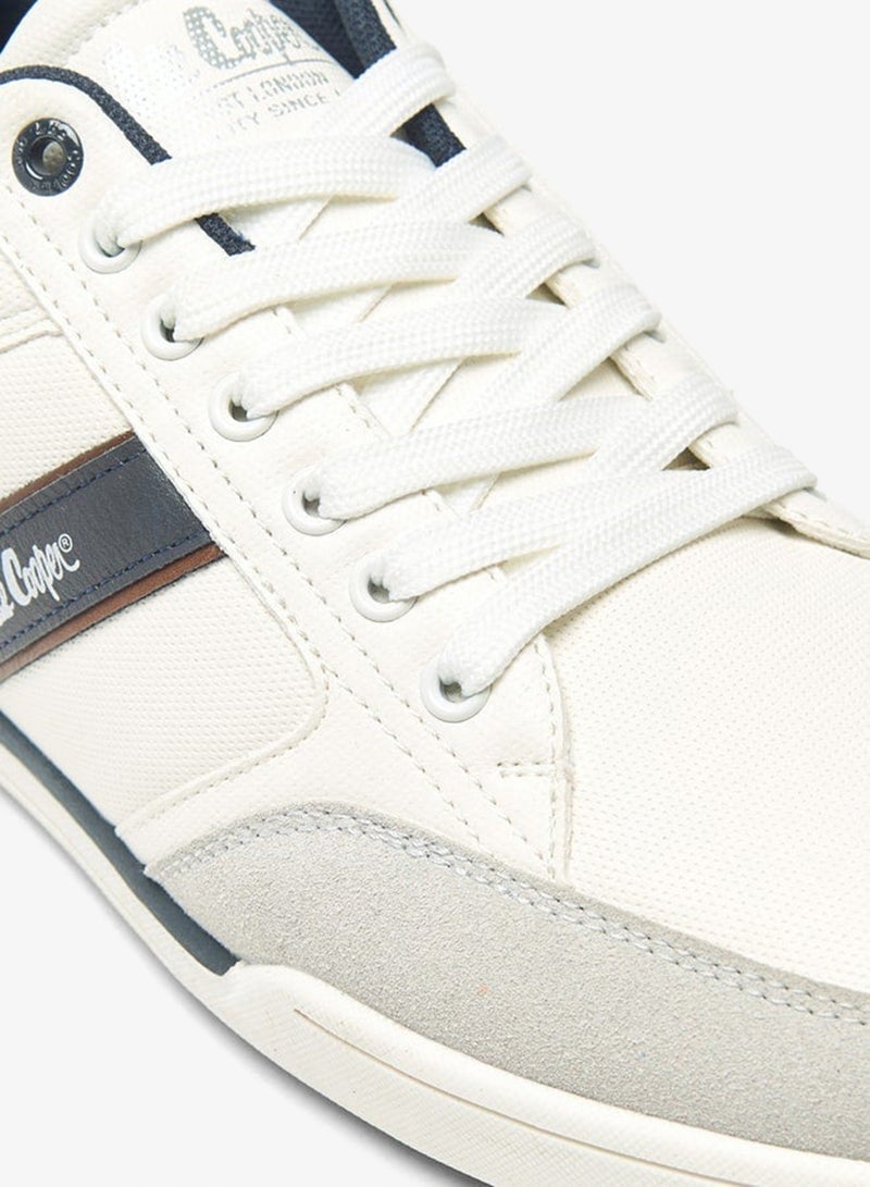 Lee Cooper Men's Logo Detail Sneakers with Lace-Up Closure - Image 5