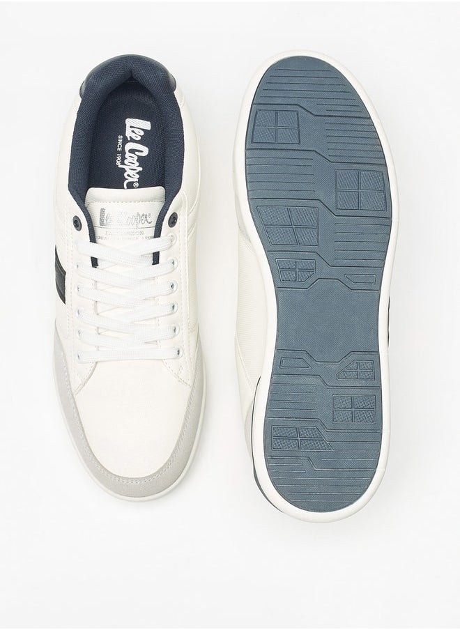 Lee Cooper Men's Logo Detail Sneakers with Lace-Up Closure  - Image 4