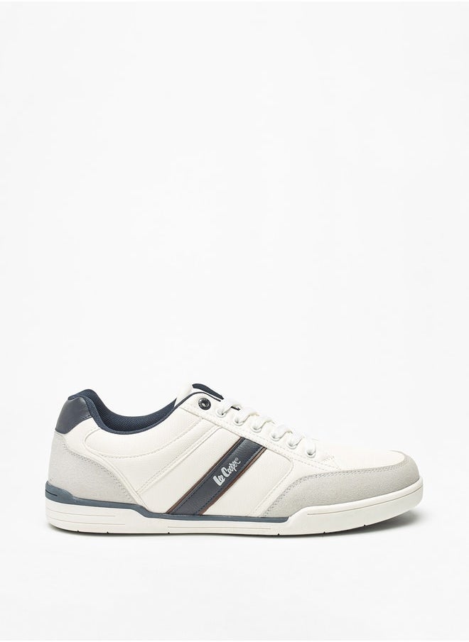 Lee Cooper Men's Logo Detail Sneakers with Lace-Up Closure  - Image 3