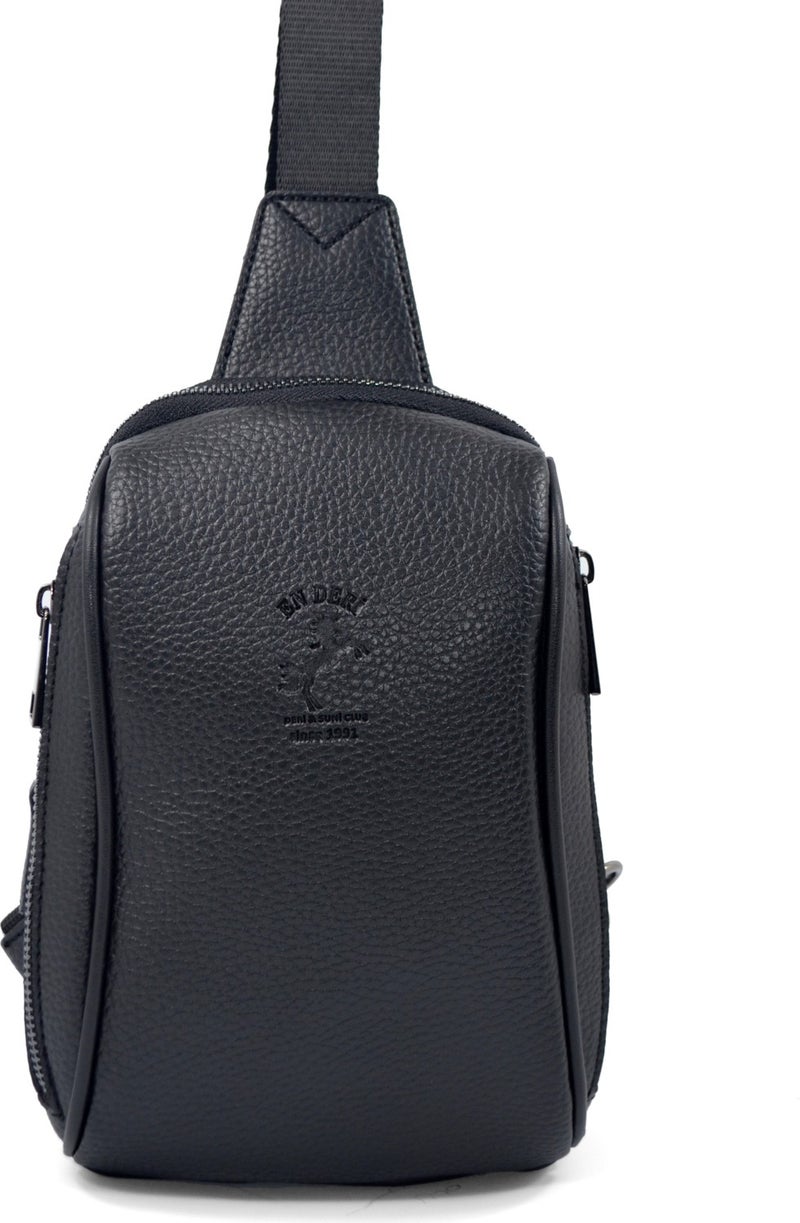 EN Deri Men's Black Crossbody Multi-Compartment Shoulder Bag Crossbody Bag  - Image 3
