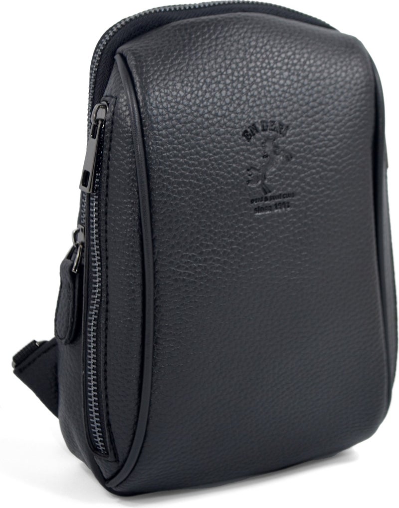 EN Deri Men's Black Crossbody Multi-Compartment Shoulder Bag Crossbody Bag  - Image 4