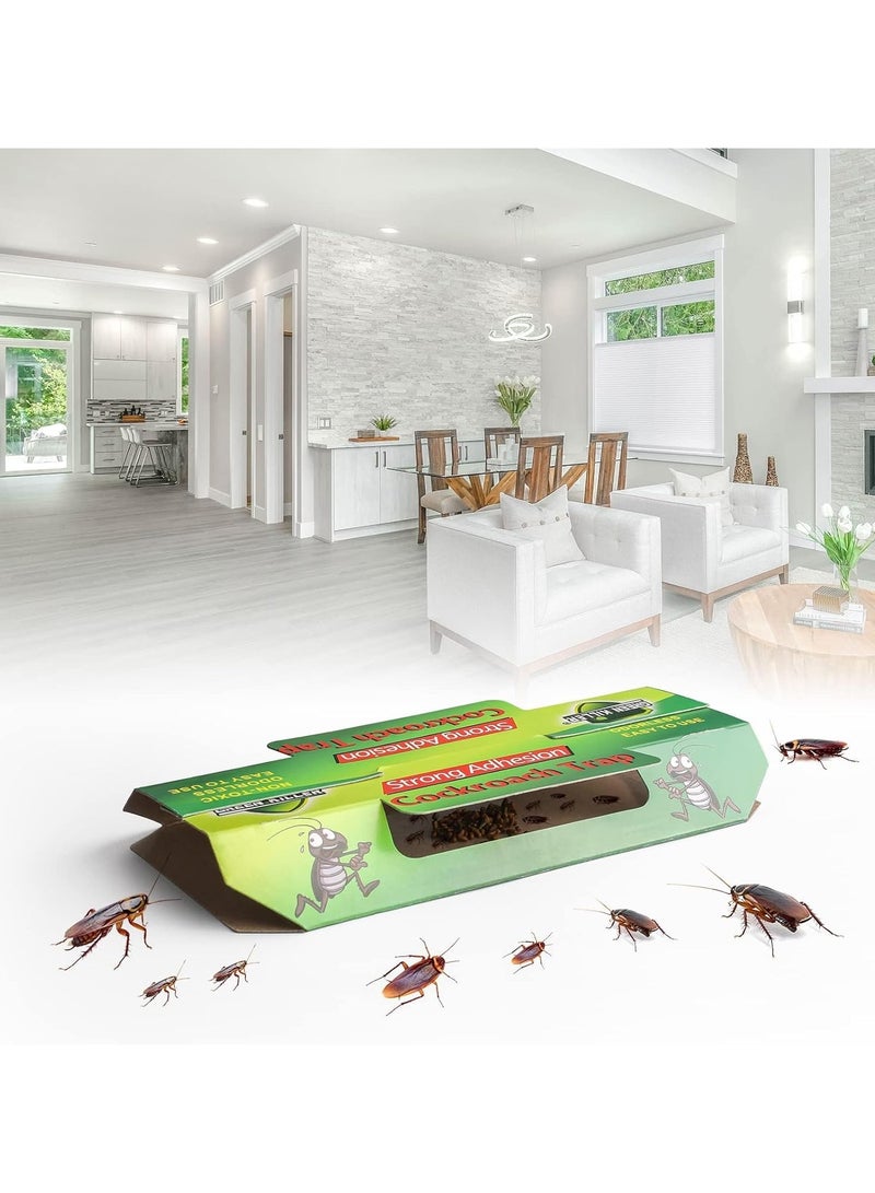 Generic Cockroach Killer Bait & Traps - Indoor Roach Infestation Control, Eco-Friendly, Safe for Children & Pets, Long-Lasting Roach Motel Traps (10 Pack)  - Image 1
