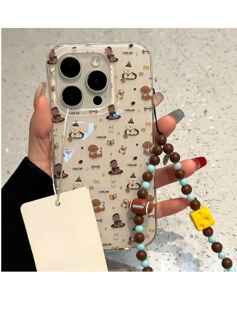 NIBEMINENT Protective TPU Case Cover For iPhone 17, Sports Puppy With Bracelet