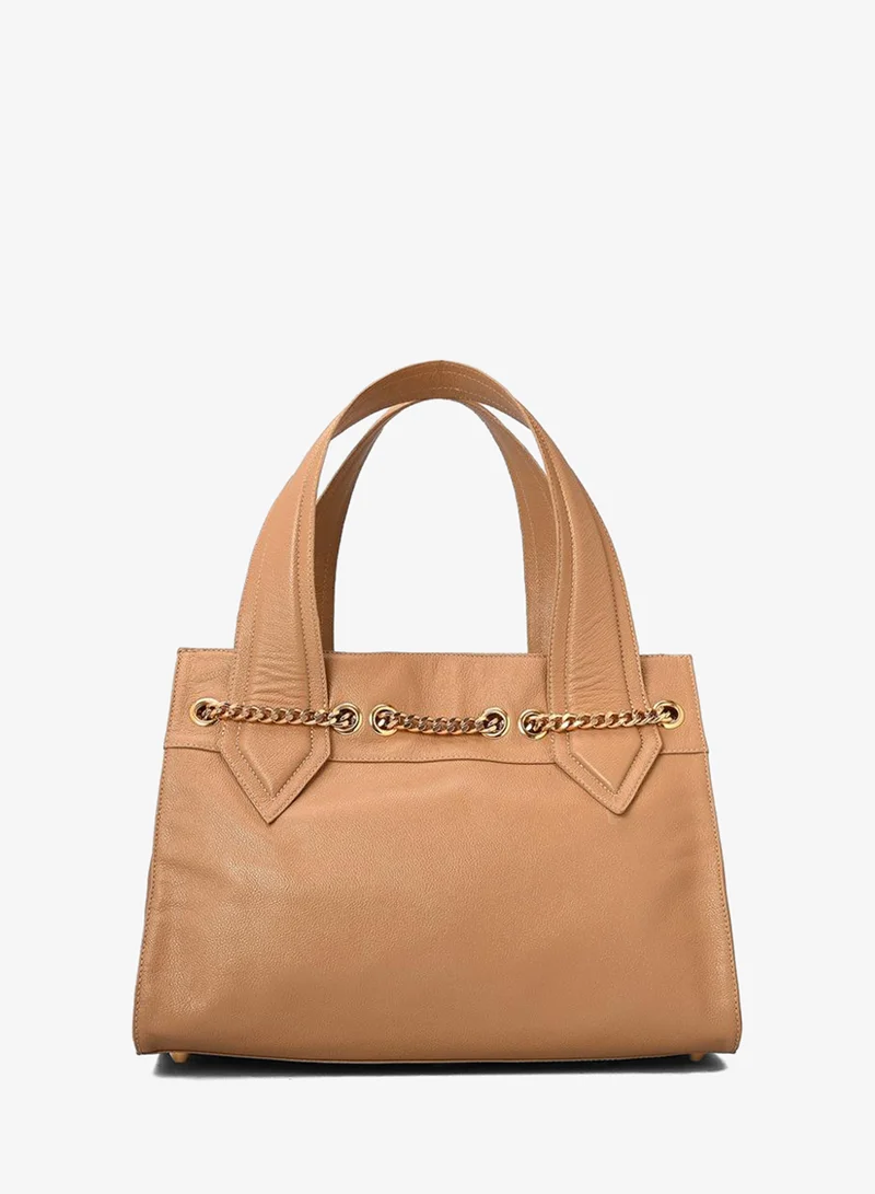 Carmen Steffens  Beige Camel Shoulder Bag with Charm Bag for Women | Best Price UAE
