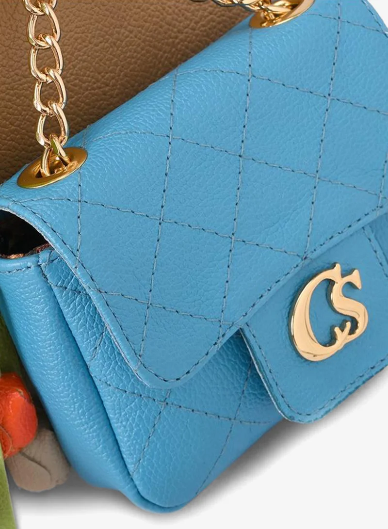 Carmen Steffens  Beige Camel Shoulder Bag with Charm Bag for Women | Best Price UAE