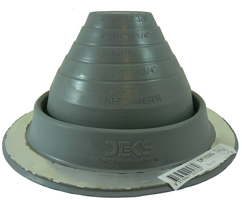 Dektite ديكتايت #3 رمادي EPDM معدني سقف أنبوب فلاشينغ، قاعدة دائرية، قطر الأنبوب 1/4" - 5" - Image 4