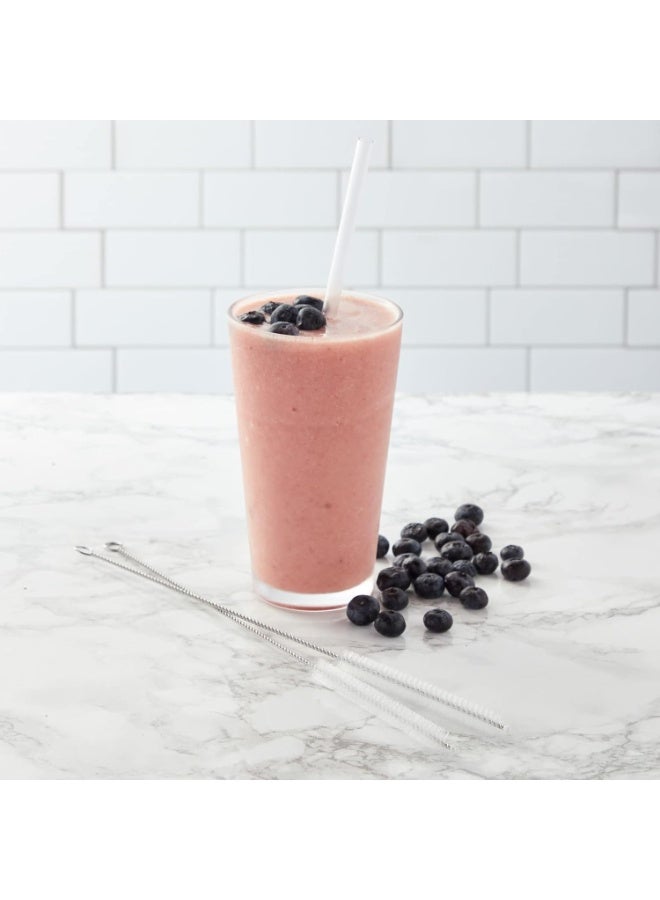 MOMENT فرشاة تنظيف القش MOMENT 2 عبوة، مقابض معدنية قابلة لإعادة الاستخدام، فرشاة تنظيف قش طويلة جدًا لكوب ستانلي 40، 30، 20 أونصة، فرشاة تنظيف قش بعرض 10 مم لكوب الشرب، زجاجة الماء والأنابيب. - Image 4