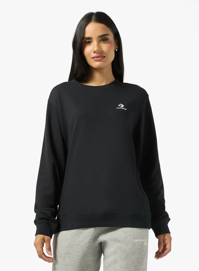 CONVERSE Chevron Embroidered Sweatshirt