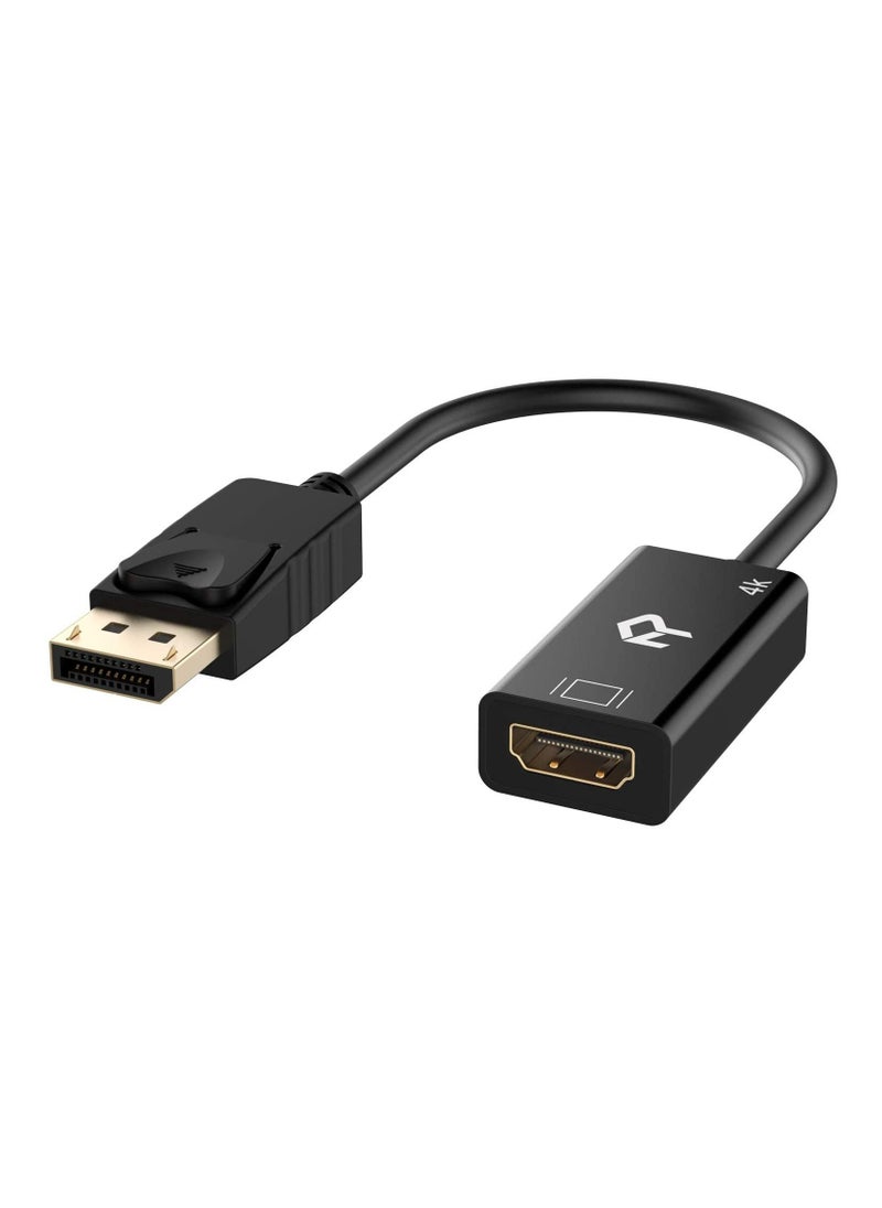 Rankie - Rankie DisplayPort (DP) to HDMI Adapter, 4K Resolution Ready Converter with Audio (Black) - Image 1