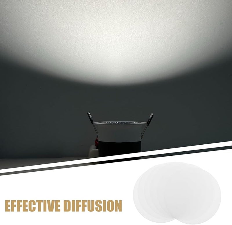 Mikikit 6 قطع غطاء ظلال LED مشتت 14.7x14.7 سم عالي النفاذية الضوئية لمصابيح الإسقاط المدمجة - Image 3
