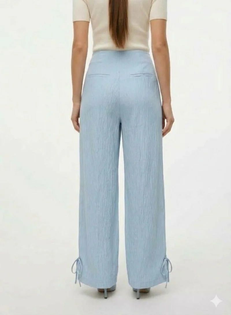 Vero Moda Women's VMANNA High-Waist Straight Tie Trouser Woven