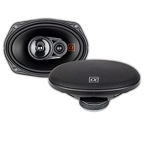 Alphasonik 1 Pair of NS693 Neuron Series 6x9 (420 Watts Max for The Pair) 210 Watts Max Per Speaker 3-Way Full-Range Car Audio Speaker with PEI Dome Tweeter Polypropylene Cone Grilles Included - Image 1