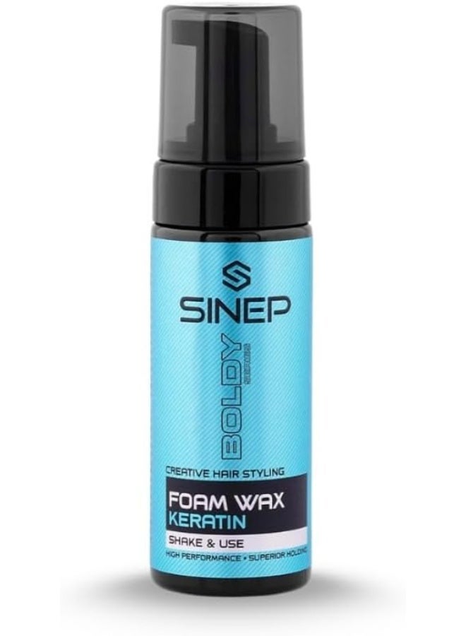 SINEP Hair Styling Foam Keratin Wax, Boldy Series, Super Hold and Natural Shine, Suitable for Dry & Wet Hair, 150 ml - Image 2