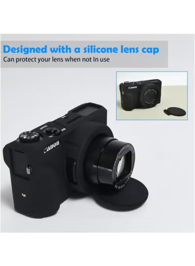 Case for Canon Powershot G7 X Mark III digital camera, soft silicone case and detachable lens cap for Canon Powershot G7X Mark III DSLR - Image 2