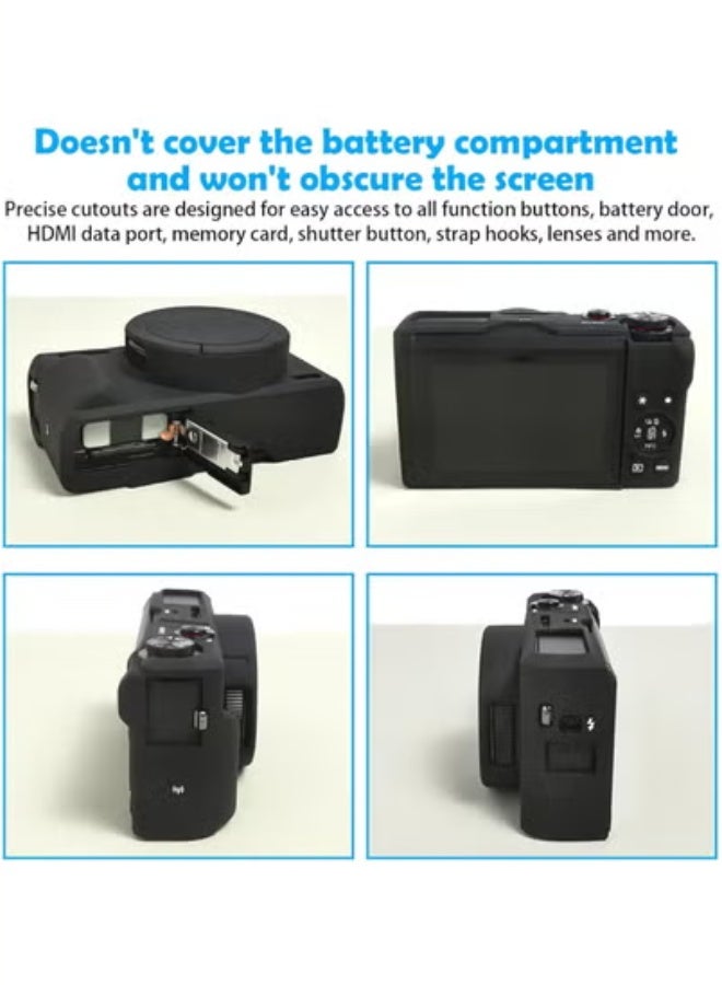 Case for Canon Powershot G7 X Mark III digital camera, soft silicone case and detachable lens cap for Canon Powershot G7X Mark III DSLR - Image 4