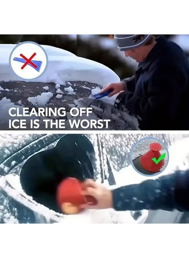 4Pcs Car Window Ice Scraper Funnel Set Durable Plastic Multi Color Options - Image 4