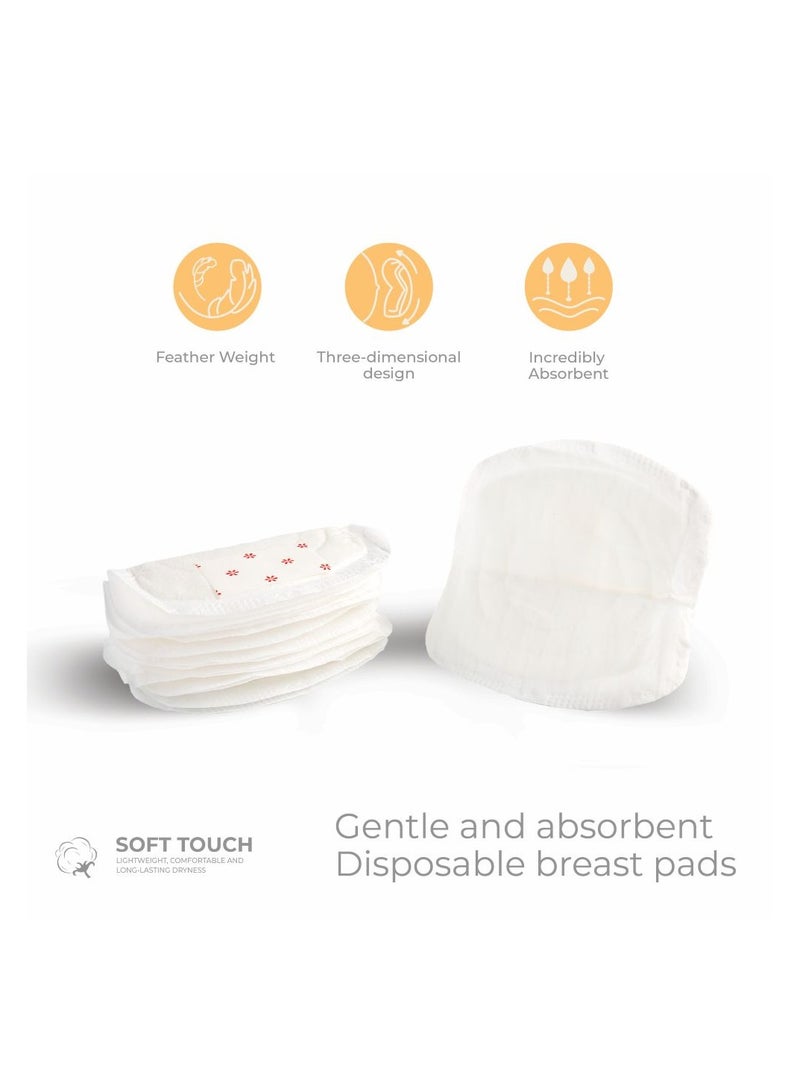 Nurtur Disposable Breast Pads for Nursing Mothers – Pack of 10 Trial – Ultra-Thin, Leak-Proof, Individually Wrapped, Soft & Breathable with Honeycomb Quick-Absorb Design - Image 2