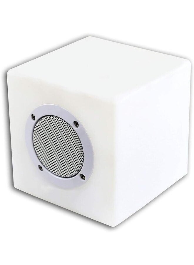 SILVER CREST - Cube Bluetooth Speaker with LED Light and Remote, 15cm, Water-Resistant, Wireless, Rechargeable - Image 1