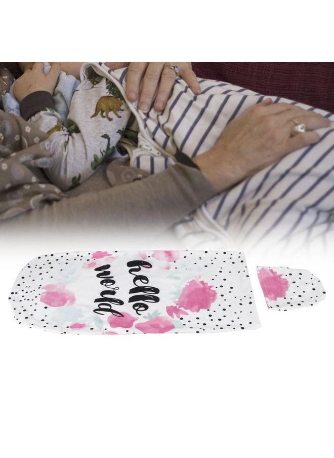 Thoraya Newborn Baby Sleeping Bag Print Receiving Blanket Sleep Swaddle Blankets with HatGirl 0-3M  - Image 2