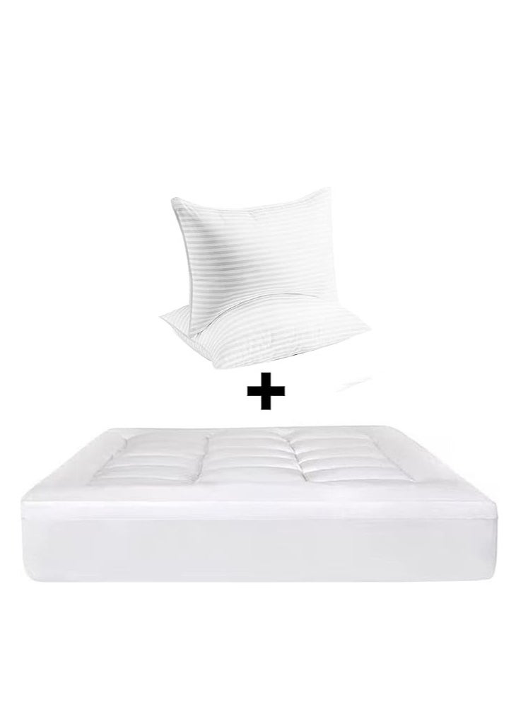 Package | Comfort Mattress Topper 8 cm and 2 Hotel Pillows - pzsku/ZE626A69B8A87A192C348Z/45/_/1722342337/6b646d0a-e008-4704-9a1d-58249027c8d6