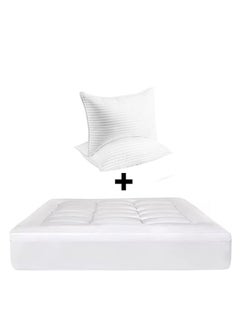 House One Package | Comfort Mattress Topper 8 cm and 2 Hotel Pillows  - Image 2