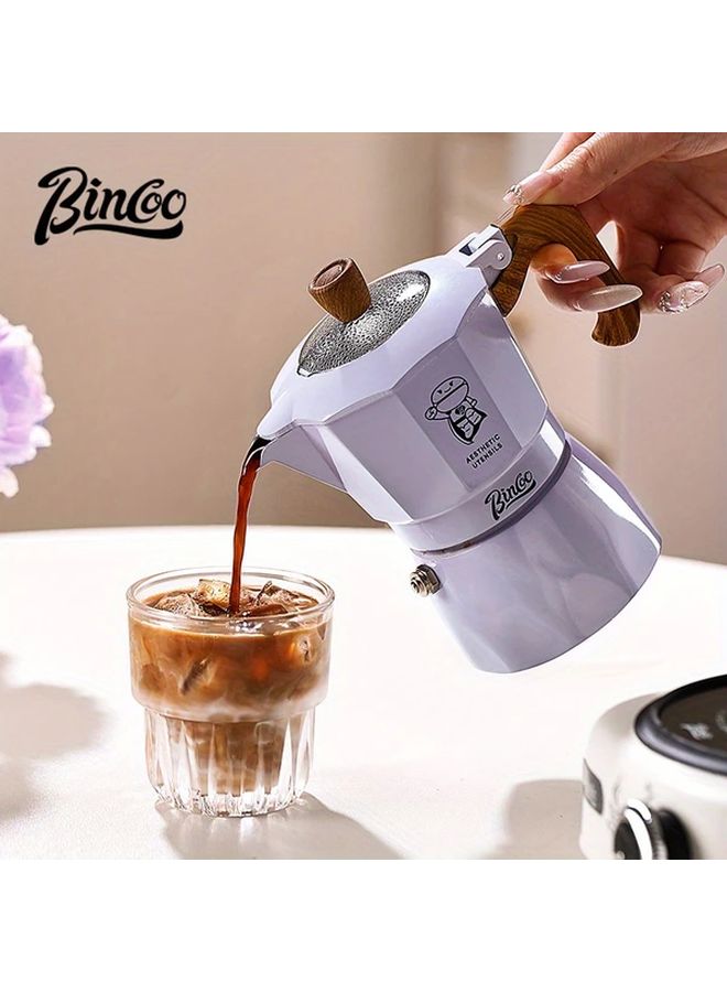 وعاء الموكا بصمام مزدوج مع ورق الترشيح، 2 فنجان، صانع القهوة الإيطالي للكابتشينو واللاتيه - Image 2