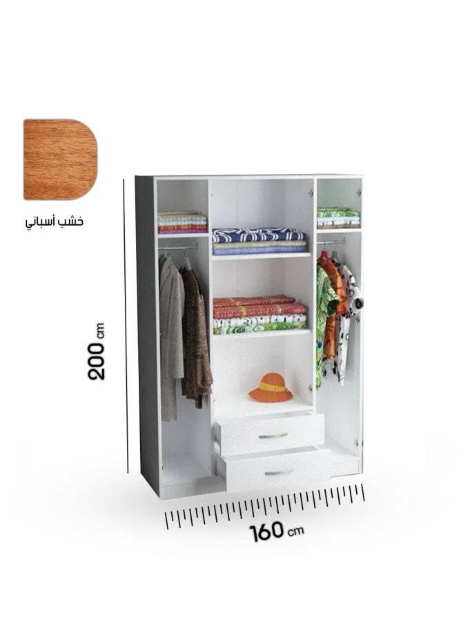 ماركة غير محددة دولاب اللون ابيض - 160سم  - Image 3
