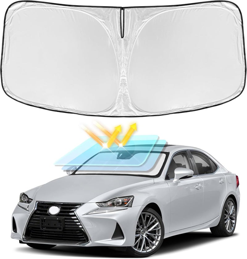 ZOIBV 4 Layers Windshield Sun Shade for Lexus IS 2014-2020 - Custom Fit UV Protection - Image 1