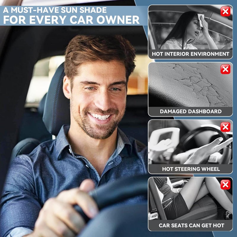 ZOIBV 4 Layers Windshield Sun Shade for Lexus IS 2014-2020 - Custom Fit UV Protection - Image 3