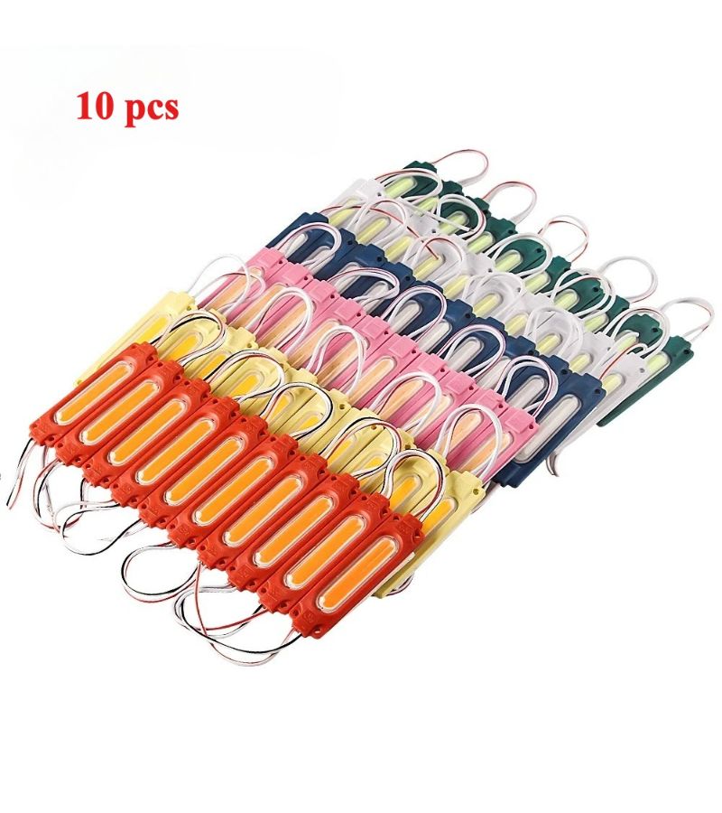 Red 10 COB 6 LED 12V Ultra Bright Side Marker Light Modules for Trucks Buses Trailers - Image 1