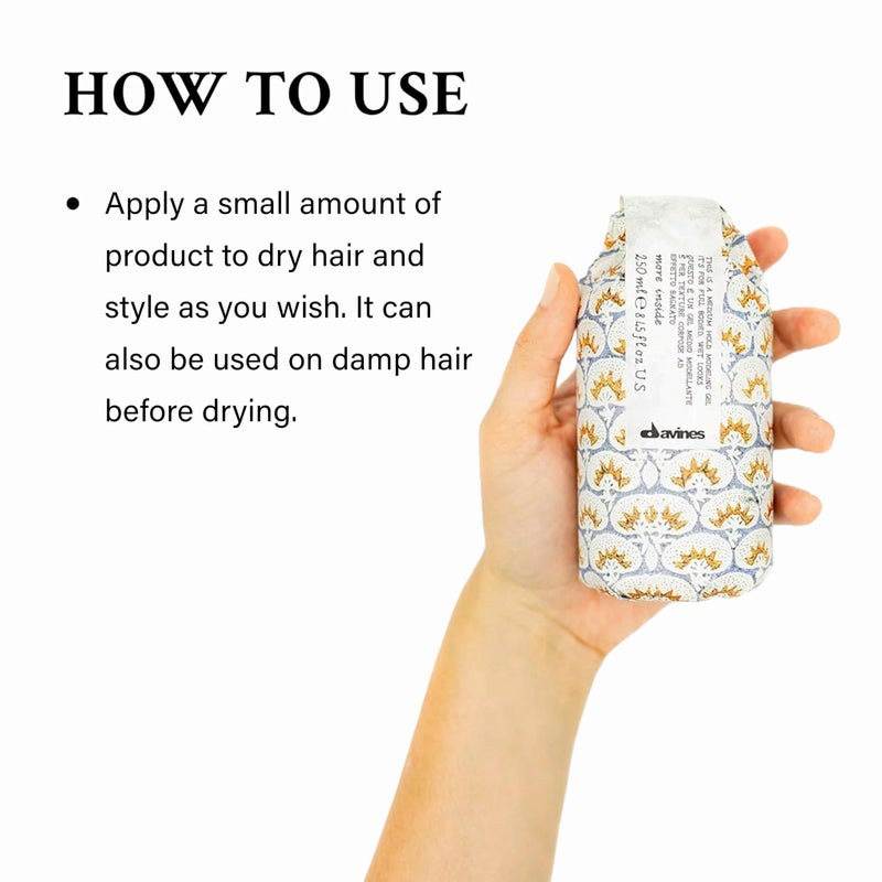 Davines This Is A Medium Hold Modeling Gel, For Structured And Full-Bodied Wet Looks, Protects Against Humidity, 8.45 fl. oz. - Image 4