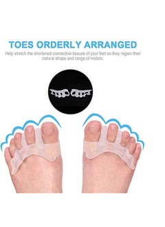 SYOSI Gel Toe Separator, Gel Toe Stretchers for Overlapping Toes, Easy Wear in Shoes, Quickly Alleviating Pain After Yoga Activities, Can be used in Nail Art Salon Pedicure Manicure Tool  - Image 2