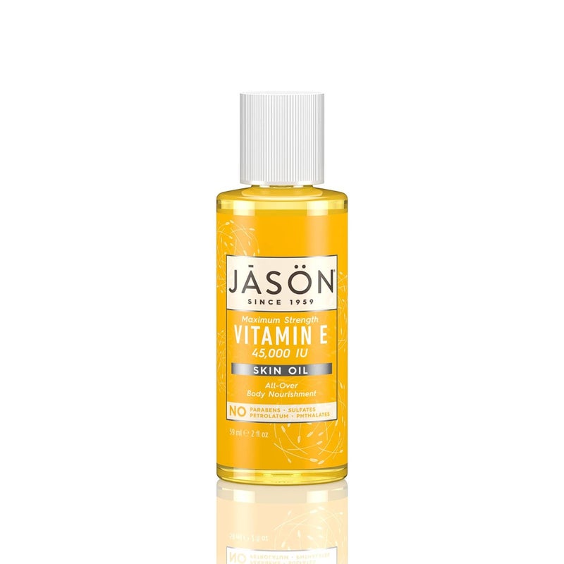 JASON Vitamin E 45,000 IU Skin Oil, Maximum Strength, 2 Ounce Bottle